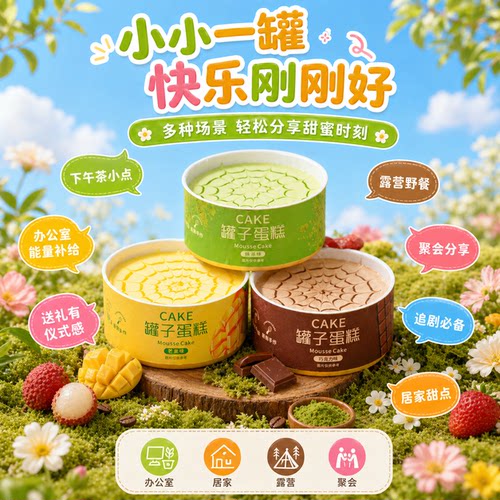 纯动物奶油盒子蛋糕慕斯甜品点心