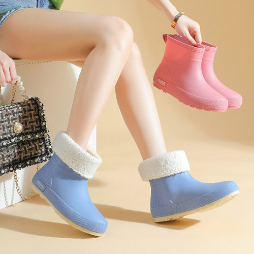 雨鞋女款低筒防水防滑胶鞋