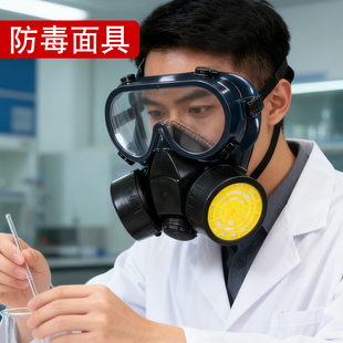 防毒面具全面罩喷漆防尘面罩有机化工业气体粉尘防烟防护专用