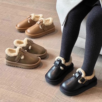 儿童雪地靴2025新款秋冬厚底