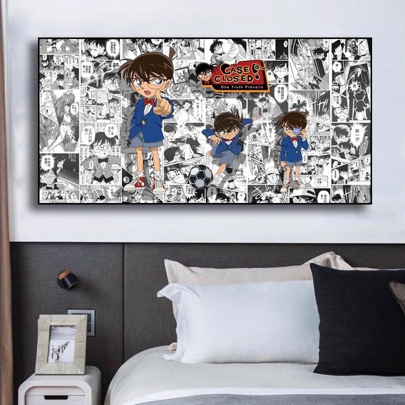 《名侦探柯南》小众全家福卧室床头装饰画二次元客厅玄关挂画