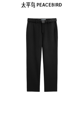 【商场同款】太平鸟男装毛呢休闲裤冬保暖羊绒裤子B1GBE4C16