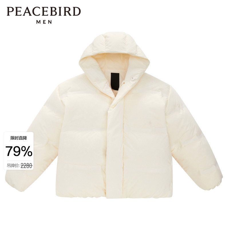 【清仓】太平鸟男装奥莱 局外人系列潮流面包服男羽绒服