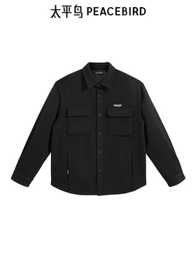 太平鸟男装衬衫新款小香风外穿宽松衬衣潮 B2CHE4170