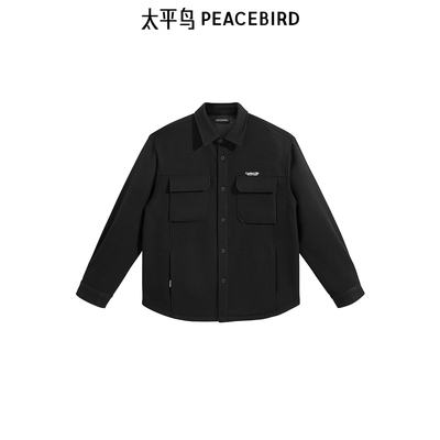 【商场同款】太平鸟男装衬衫新款小香风外穿宽松衬衣潮 B2CHE4170