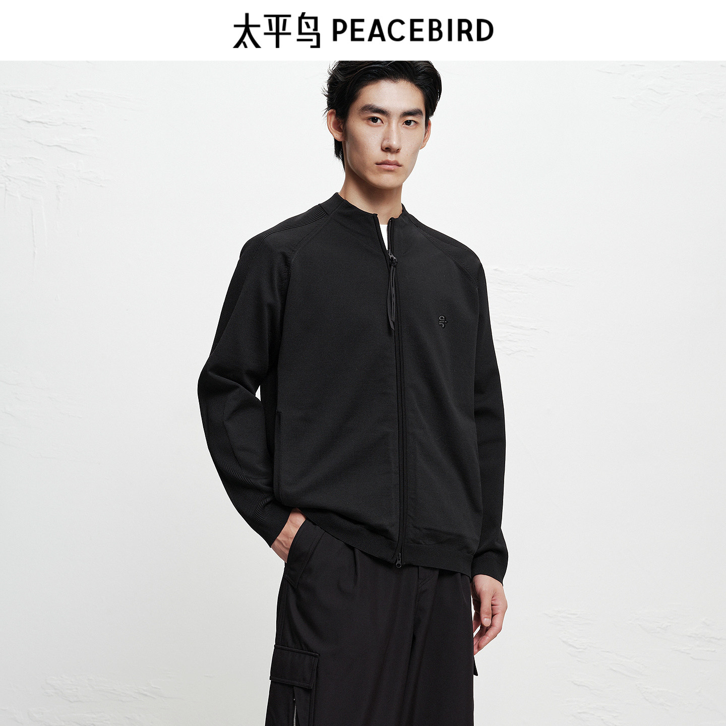 【AIRxPEACE】太平鸟男装半高领毛衫冬新款纯色宽松外套B2EAF410Y