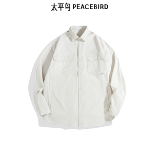 衬衫 工装 太平鸟男装 2024年秋宽松衬衣B2CHE3266 商场同款