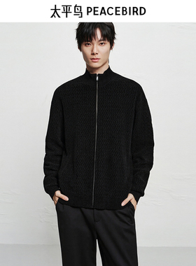 【商场同款】太平鸟男装毛衫25冬季新款雪尼尔开衫潮 B2EAF413B