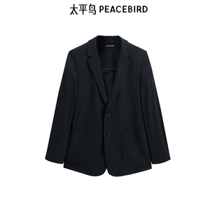 轻薄泡泡纱西服春新款 太平鸟男装 商务外套B1BAF1406 商场同款