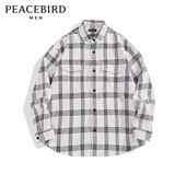 太平鸟男装 B1CHE1215 秋格纹小香风 外穿式 衬衫