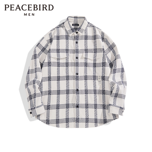 春格纹小香风 衬衫 B1CHE1215 外穿式 太平鸟男装