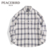 太平鸟男装 B1CHE1215 春格纹小香风 外穿式 衬衫