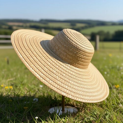 手工包边草帽麦秆草编农民中年遮阳劳保帽男女夏季大沿帽干活钓鱼