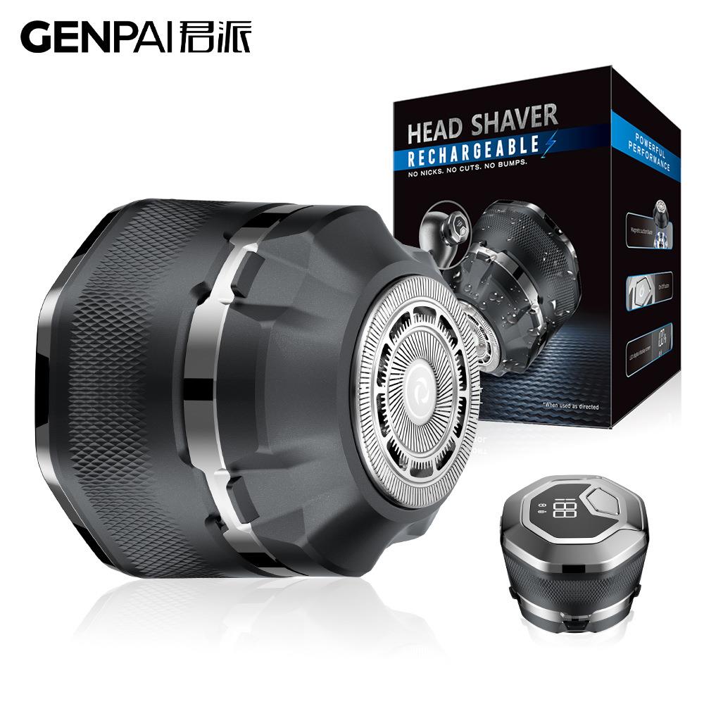 光头神器一机两用全身水洗单刀头数显自刮自理剃须刀type-c接口