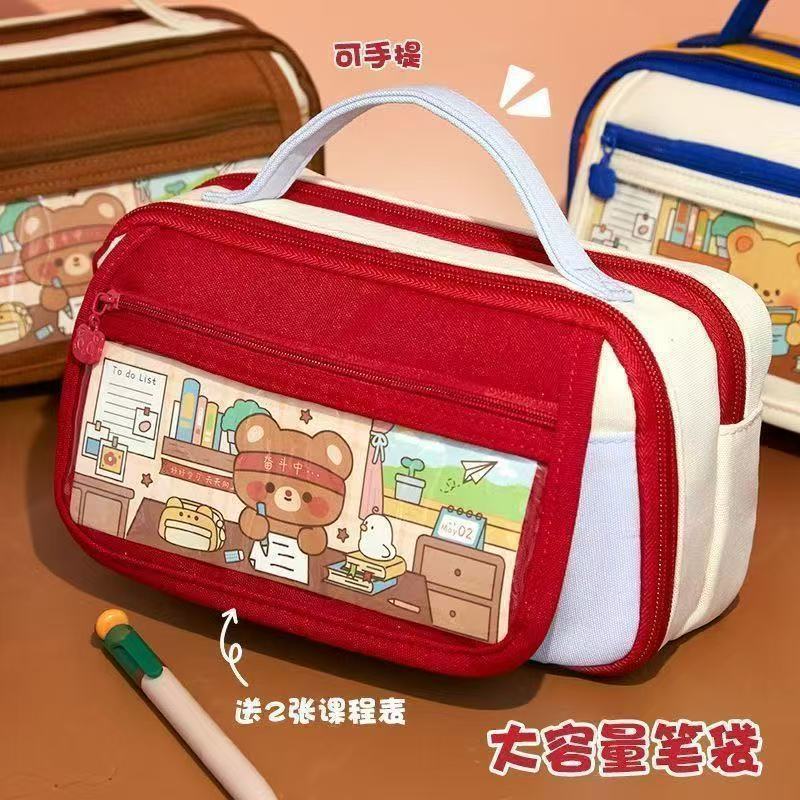 2026新款复古风笔袋日系风ins高颜值女生小众学生铅笔文具笔筒