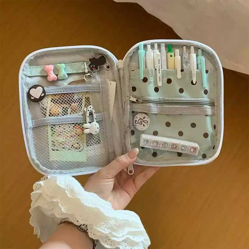 透明烧饼笔袋高颜值ins风文具袋女孩小学生痛包简约大容量文具包