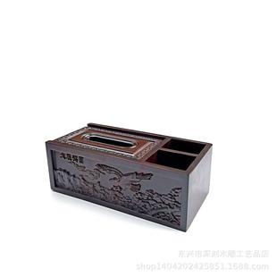 越南红木花梨木纸巾盒乌木盒实木家用抽纸盒多功能餐厅酒店收纳盒
