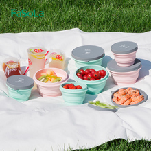 FaSoLa折叠硅胶碗耐高温食品级户外旅行野餐具饭盒伸缩便携保鲜碗