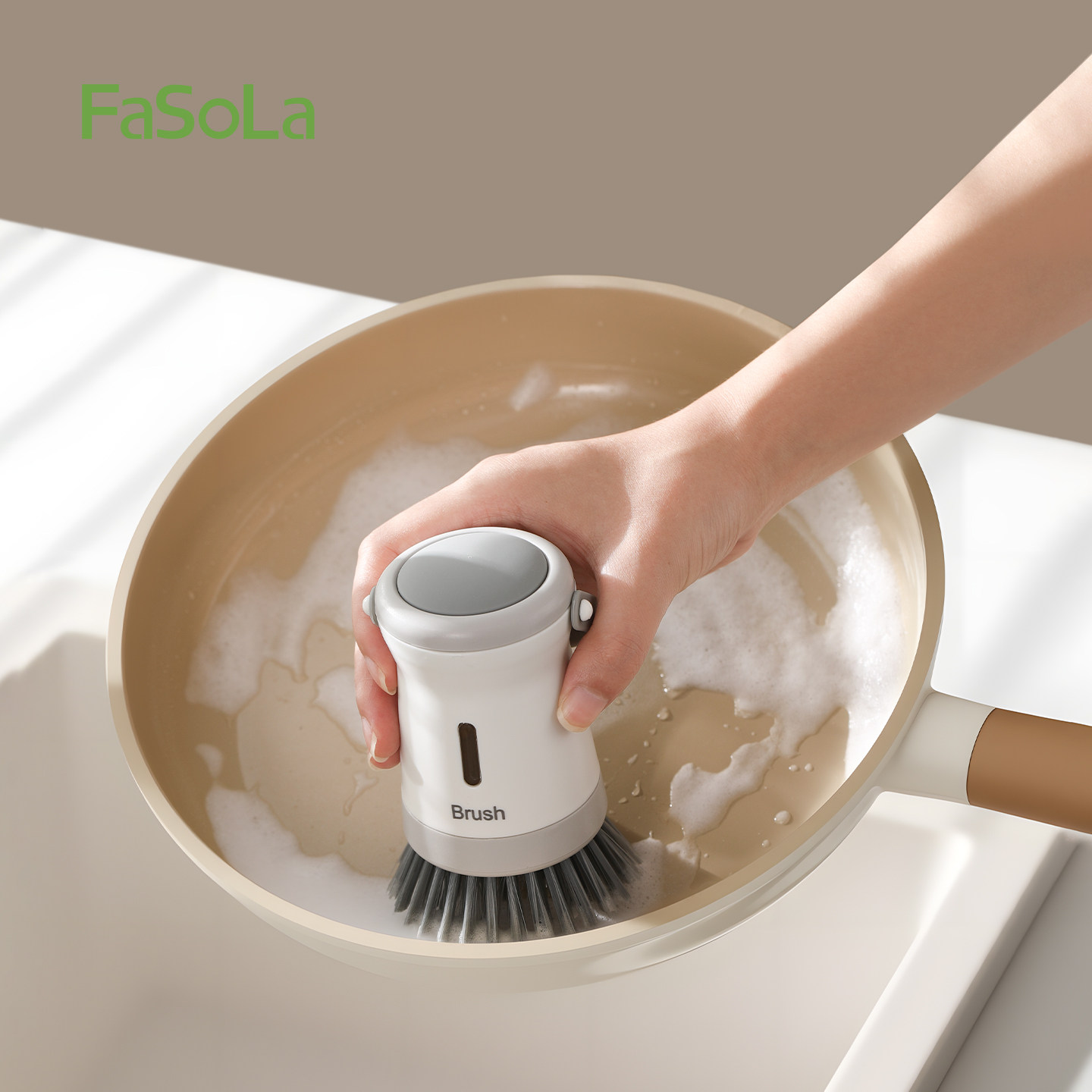 FaSoLa加液洗锅刷家用不伤锅刷锅神器按压式不沾油厨房专用清洁刷,家庭/个人清洁工具,厨房用刷,淘宝优惠券,粉丝福利购,淘宝优惠卷