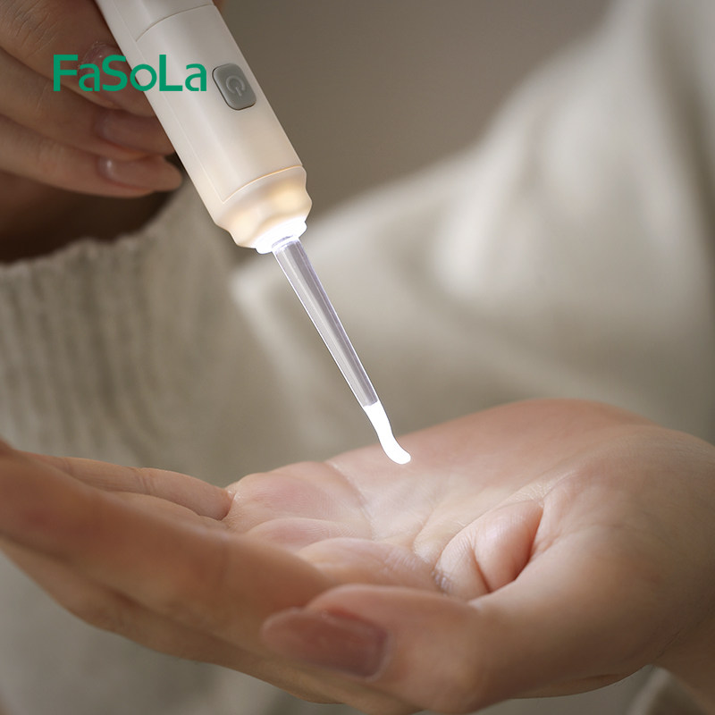 FaSoLa儿童掏耳神器安全发光耳勺婴儿专用带灯宝宝可视挖耳鼻屎夹