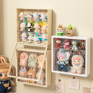 labubu盲盒展示架收纳壁挂上墙泡泡玛公仔手办娃娃特亚克力展示盒