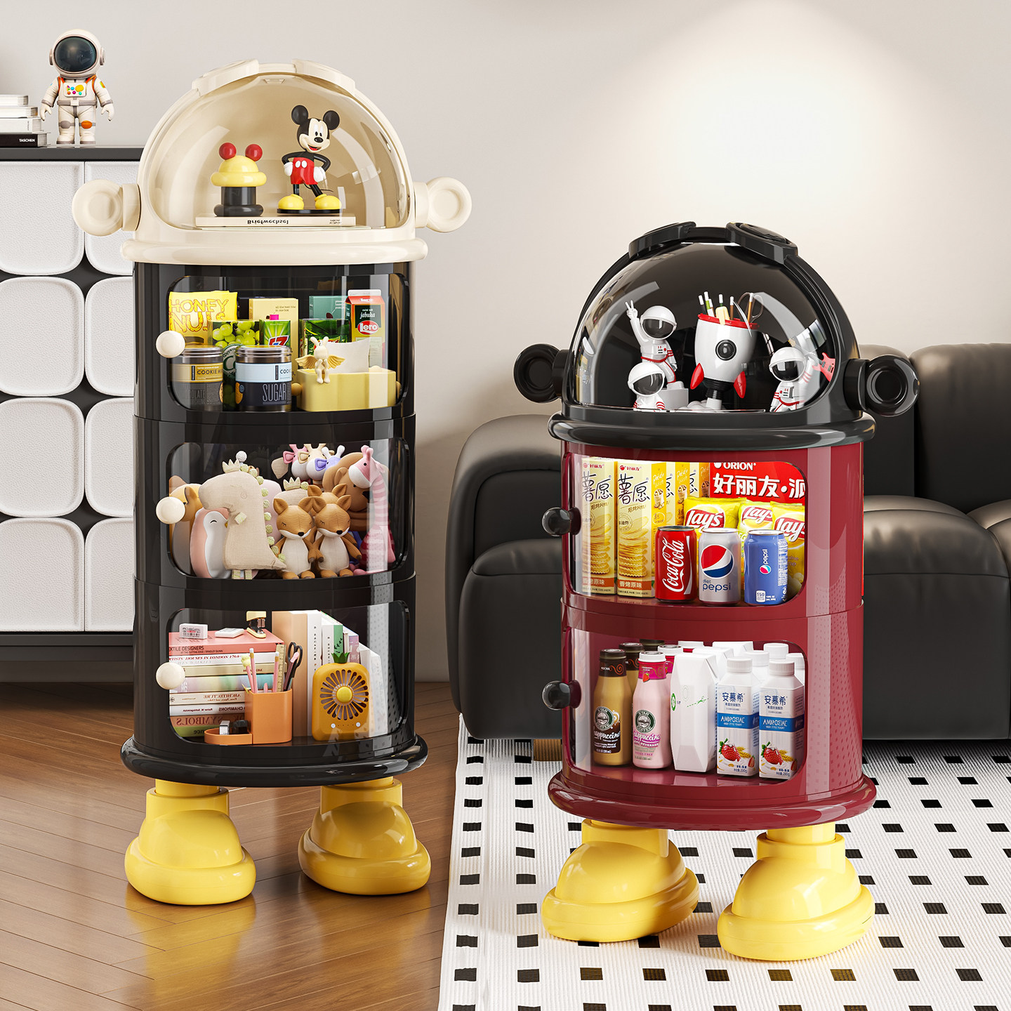 手办展示多功能零食置物架