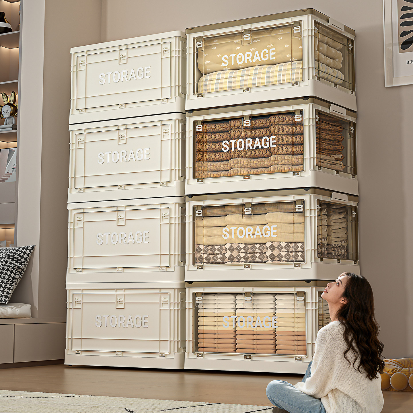 五开门&多规格大容量整理收纳箱