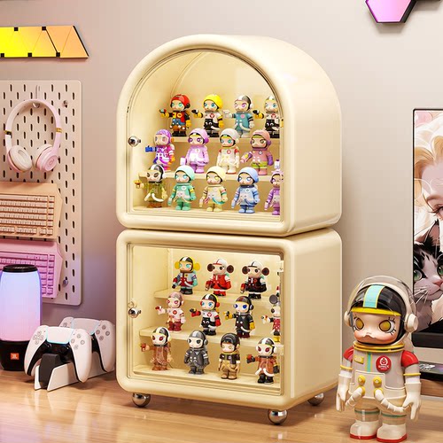 盲盒收纳展示架奶油风城堡