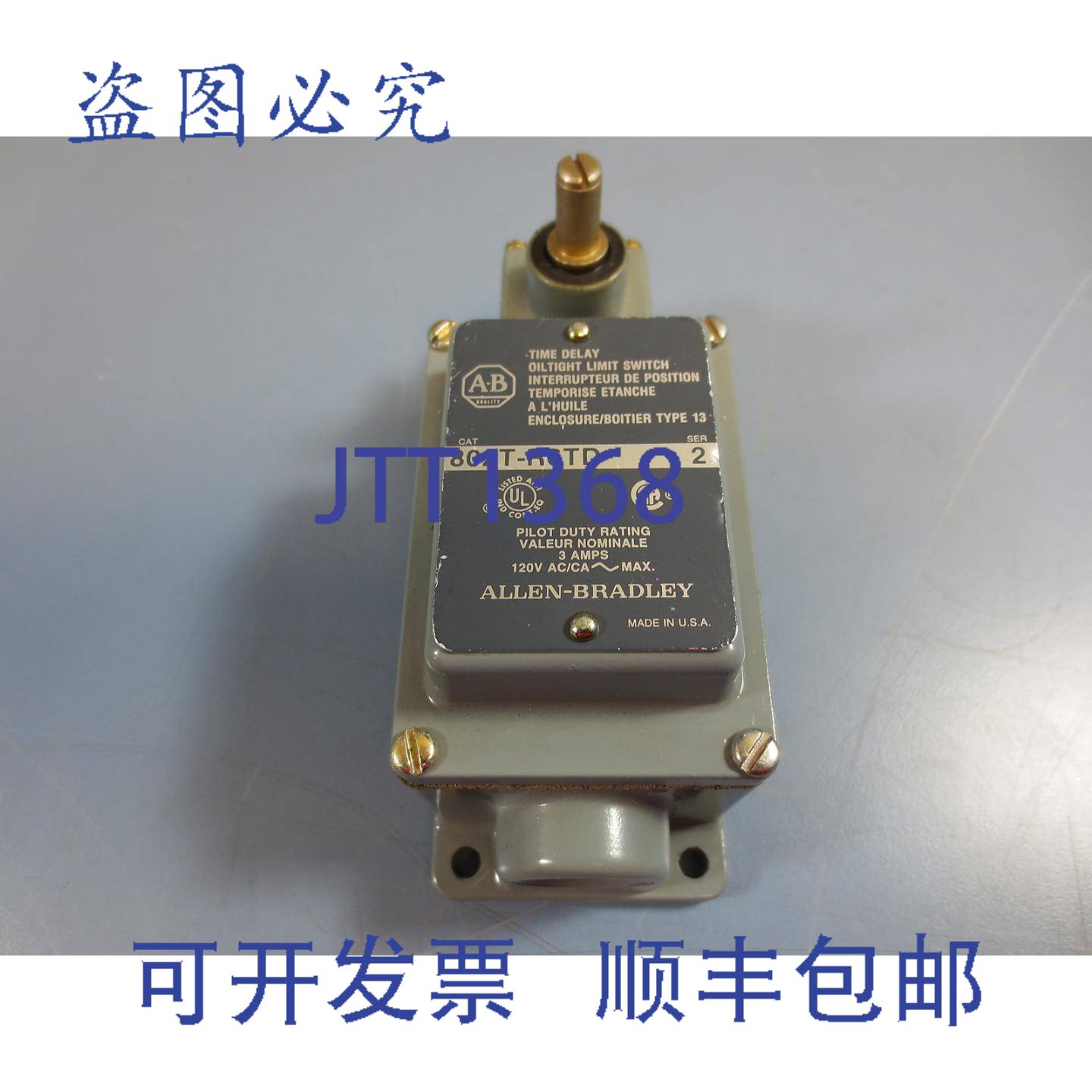 供应Allen Bradley 802T-R6TD 延时油密限位开关 120V 系列 2