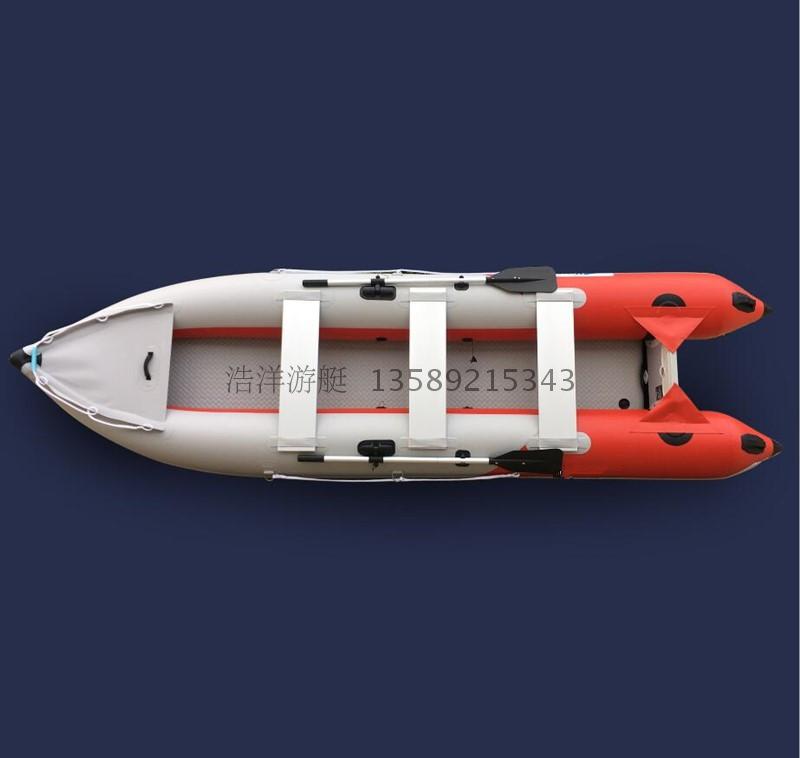 4.2米长拉丝底充气船 橡皮船  钓鱼船 皮划艇