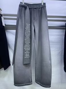 高品质9333新款加绒洋气高腰欧货显瘦卫裤遮肉加长款弯刀裤女