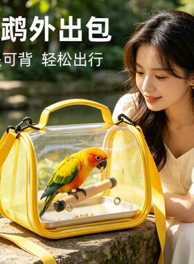 鹦鹉外出包鸽子蜥蜴外带包小鸟鸟笼小仓鼠玄凤便携式鸟包小宠用品