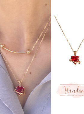 轻奢心形小众锁骨链LHWindsor