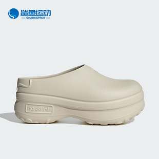 新款 Adidas 冬季 IH3361 阿迪达斯正品 女士厚底加绒运动拖鞋