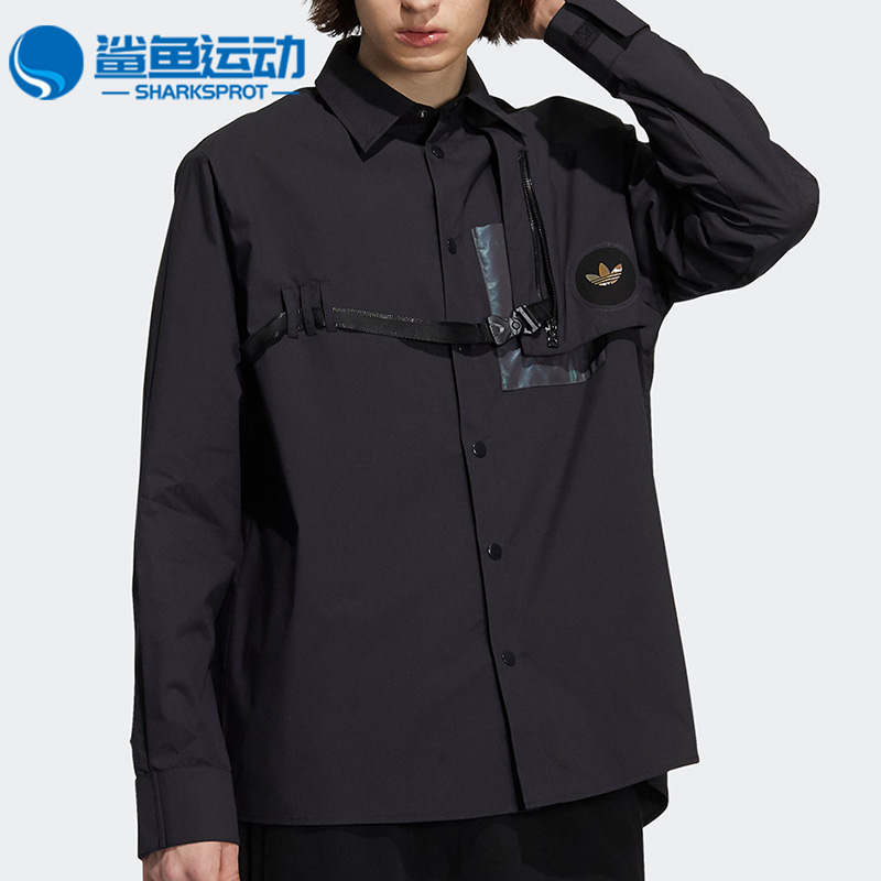 Adidas/阿迪达斯正品三叶草男子时尚休闲长袖衬衫H58071 运动服/休闲服装 运动T恤 原图主图