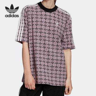 Adidas/阿迪达斯正品三叶草 AOP TEE (BF) 女子运动短袖T恤FL4119