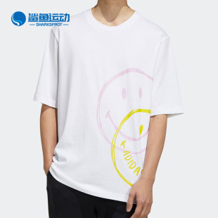 新款 Adidas NEO夏季 男女运动休闲圆领短袖 阿迪达斯正品 T恤H61984