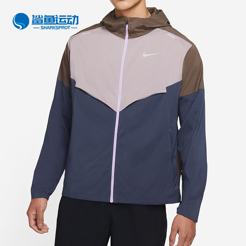 耐克男子防晒连帽跑步夹克外套
