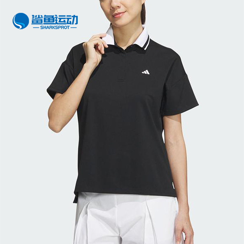 Adidas/阿迪达斯正品翻领女士宽松网球风短袖POLO衫IK9802,运动服/休闲服装,运动POLO衫,淘宝优惠券,粉丝福利购,淘宝优惠卷
