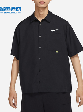 Nike/耐克正品 SWOOSH 男子宽松透气衬衫短袖 DX6308-010
