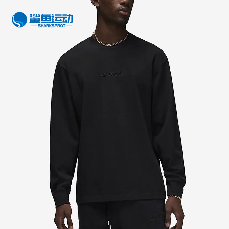 Nike/耐克正品Air Jordan男子刺绣圆领套头长款T恤FJ0703-010