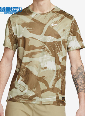 Nike/耐克正品MILER休闲印花圆领男子运动短袖T恤FD4053-242