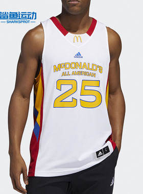 Adidas/阿迪达斯正品罗斯麦当劳 SWGM 男篮球运动背心 GJ0073