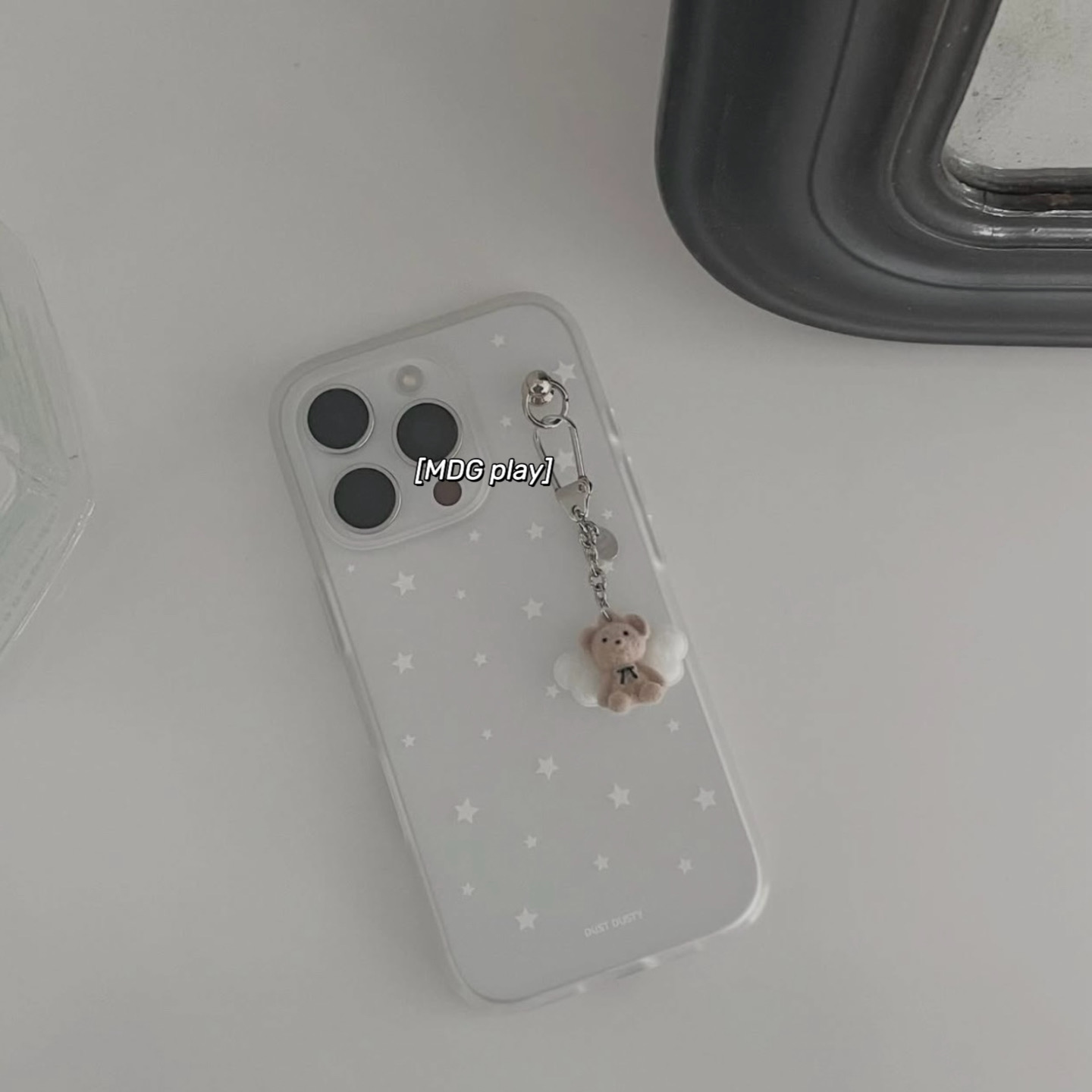 天使翅膀手机吊饰星星苹果手机壳