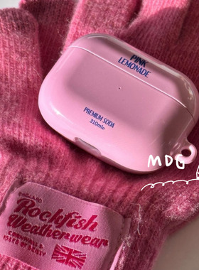 苹果韩国ins少女粉柠檬水airpods4/2无线蓝牙保护套airpods pro2/3壳韩国进口材质硬壳苹果保护套