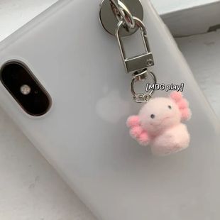 韩系ins少女心可爱粉色六角龙车钥匙扣包包手机挂件Airpods手机链