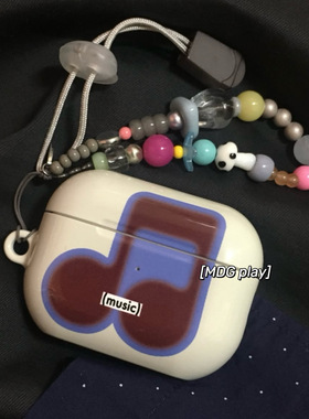 苹果韩系ins风小众设计艺术生音乐符号适用于airpods4代/pro蓝牙耳机保护套airpodspro韩版进口菲林硬壳
