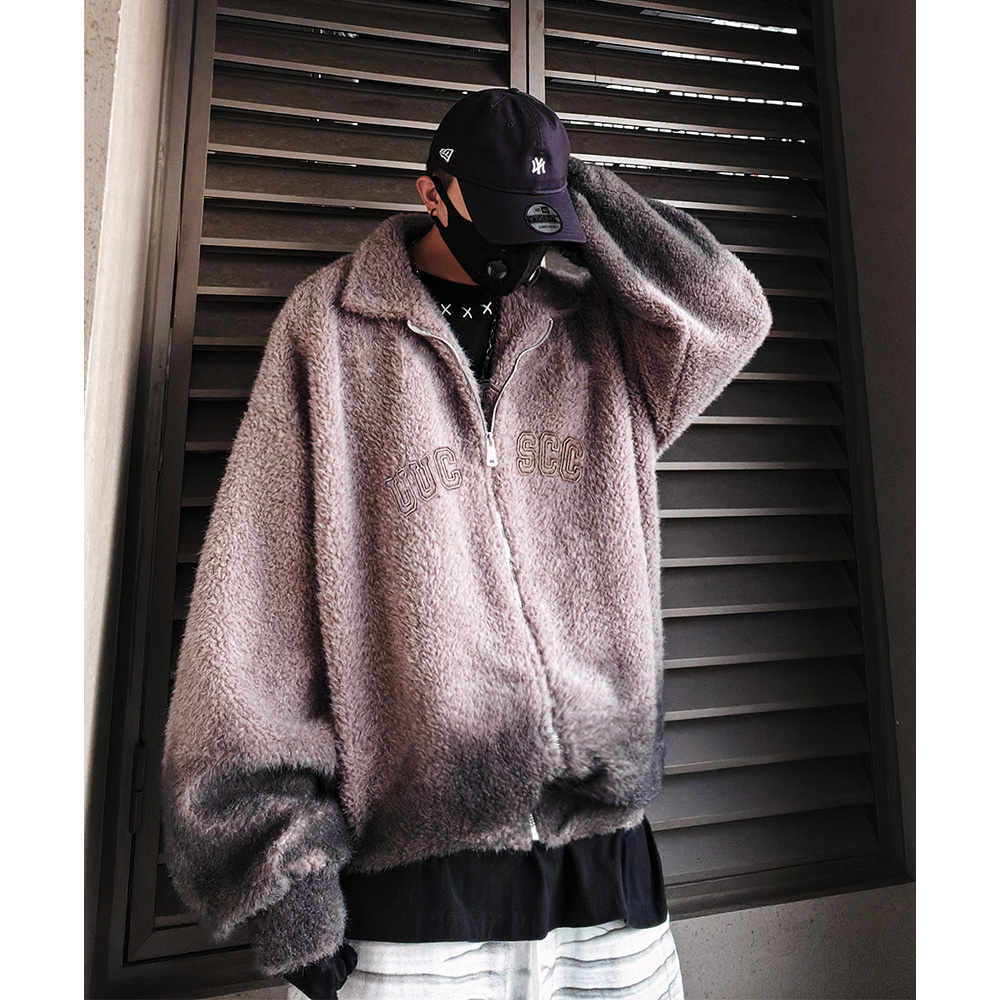 潮牌宽松马海毛毛衣针织衫