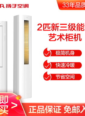 YAIR/扬子2匹新三级能效变频家用冷暖空调立式艺术柜机ARC-52B3W