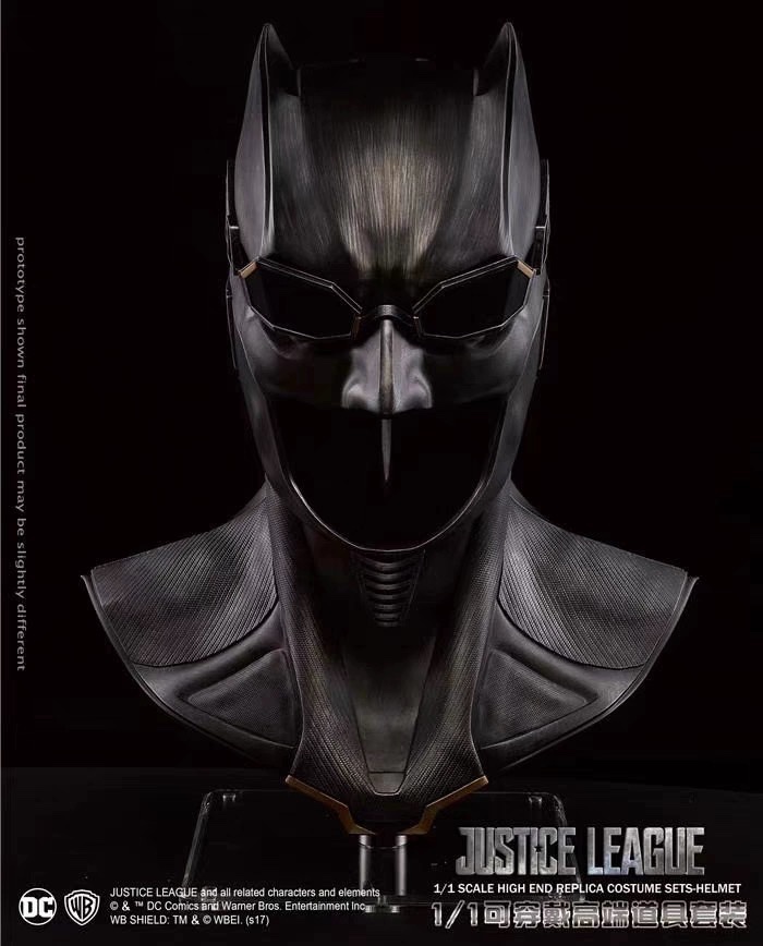 HCMY正义联盟DC正版蝙蝠侠闪电侠头盔面罩1比1可穿戴模型摆件清仓